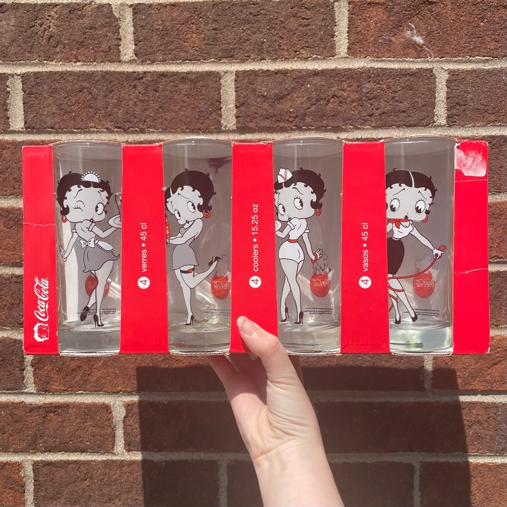 Betty Boop Coca Cola cooler glass set